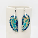 Colored Emperor Stone Geometric Agate Chakra Earrings - CS: B