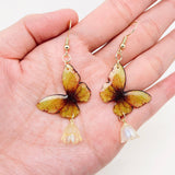 Multi Style Colorful Butterfly Flower Charm Dangle Earrings: B