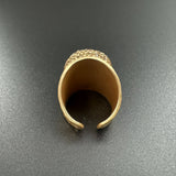 Druzy Rhinestone Alloy Rings: Gold-Gun Metal