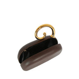 Spiral Handle Oval Evening Clutch: BK