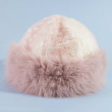 Deer Fawn Print Marled Fur Trim Bucket Hat: IV