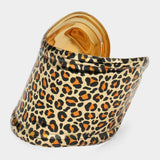 Leopard Printed Oversized Cuff Bracelet