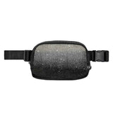 Ombre Rhinestone Fanny Pack Belt Bag: GLD / One Size