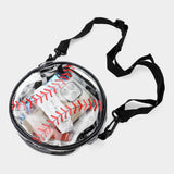 Baseball Transparent Round Crossbody Bag
: Black