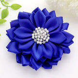 Pearl Pointed Flower Ribbon Brooch / Hair Clip: Purple