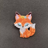 Acrylic Fox Brooch
