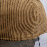 Corduroy Baseball Hat With Vegan Leather Brim: BR