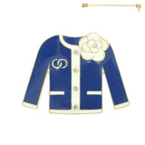 Fashionista Flower Cardigan Brooch Pin: Red