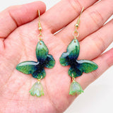 Multi Style Colorful Butterfly Flower Charm Dangle Earrings: B