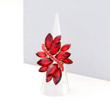 Marquise Crystal Cluster Stretch Ring: Gold Orange