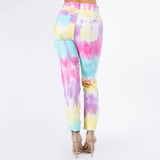 TIE DYE SLASHED STRAIGHT MOM JEANS-RJH3903: SMALL / UNICORN