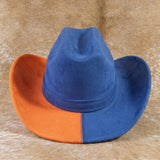 Gameday Two Tone Block Western Cowboy Hat: BLWH