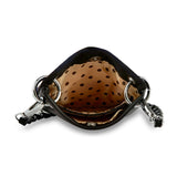 Rhinestone Bling Petite Crossbody Sling: Blue-Silver