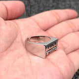 Fuck Everything  Rotatable Word Silver Tone Ring