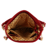 Sparkling Rhinestone Hobo Handbag: Red
