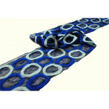 Blue Circle Felted Chiffon Scarves