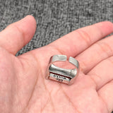 Fuck Everything  Rotatable Word Silver Tone Ring