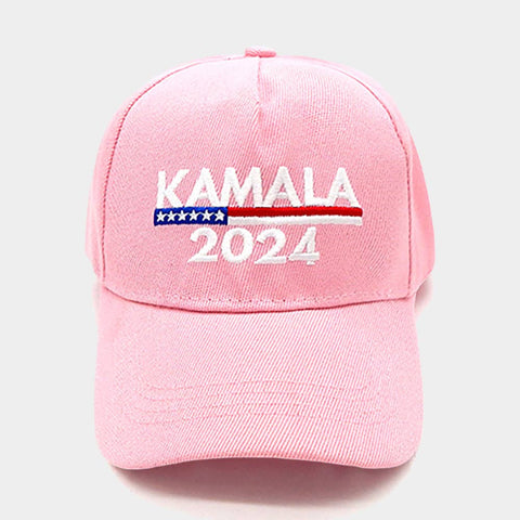 KAMALA Harris 2024 Message Pointed Baseball Cap
: Pink