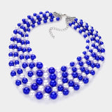 5Row Strand Pearl Necklace
: Blue