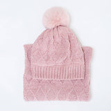 Minnie Knit Beanie and Scarf Set: Pink
