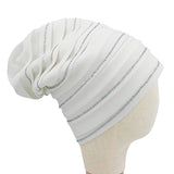 Bling Accented Turban Hat: White