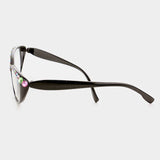 Crystal Detail Semi Cat Eyes Reading Glasses: +1.50