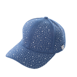 Rhinestone Embellished Baseball Cap: Black