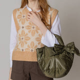 Padded Tote Bag with Ribbon: OLV / ONE SIZE