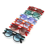 Sunglasses Red Round Futuristic Double Frame: Red / Multi Tone / One Size