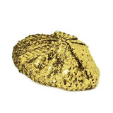 Fully Sequin Embellished Beret Hat: Purple