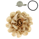 Camellia Flower Pin and Hair Clip : Burgundy