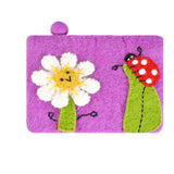 SunFlower and Lady Bug Coin Purse: Yellow