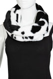 Cowhide Print Infinity Scarf: BK