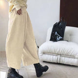 Women's Plus Size Wide Leg Baggy Casual Pants: Black / XL