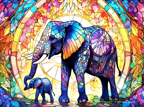 0734 SG Zoo - Elephants 1000 pc Puzzle