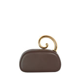 Spiral Handle Oval Evening Clutch: BK