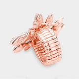 Marquise Crystal Cluster Stretch Ring: Gold Orange