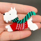 Acrylic West Highland White Terrier Dog Brooch
