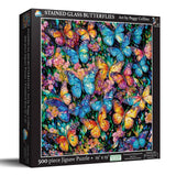 5419 Stained Glass Butterflies 500 pc Puzzle