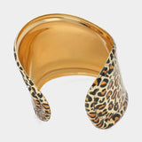 Leopard Printed Oversized Cuff Bracelet