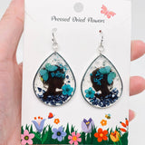 Bowtie Floral Decoration Beauty Girl Dangle Earring - PDF: Orange