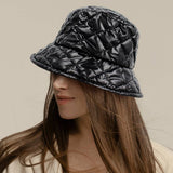 Shiny Quilted Bucket Hat
: Silver