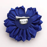 Pearl Pointed Flower Ribbon Brooch / Hair Clip: Purple