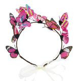 Butterfly Ribbon Closure Headband : Multi-Colored