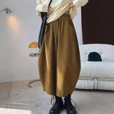 Women's Plus Size Wide Leg Baggy Casual Pants: Black / XL