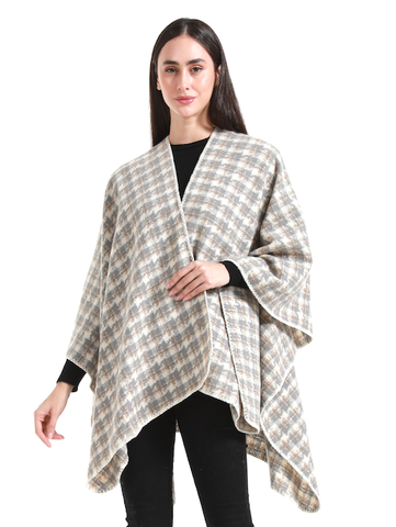 CP23130 Molly Ann Ruana Cape: 05 Ivory