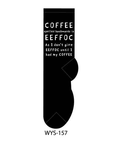 Black background with white text about coffee and EEEFOC