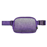 Ombre Rhinestone Fanny Pack Belt Bag: PUP / One Size
