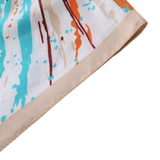 Abstract Splash Print Satin Scarf: Pink