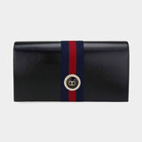 Double O Pointed Evening Clutch / Crossbody Bag
: Black